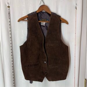 Vintage Don't Stop Men's Brown Suede Vest